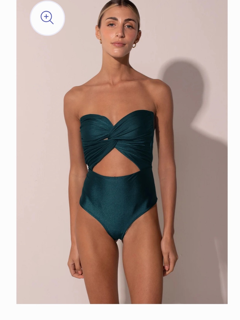 Ancora The Emerald Draped One Piece Swimsuit Small